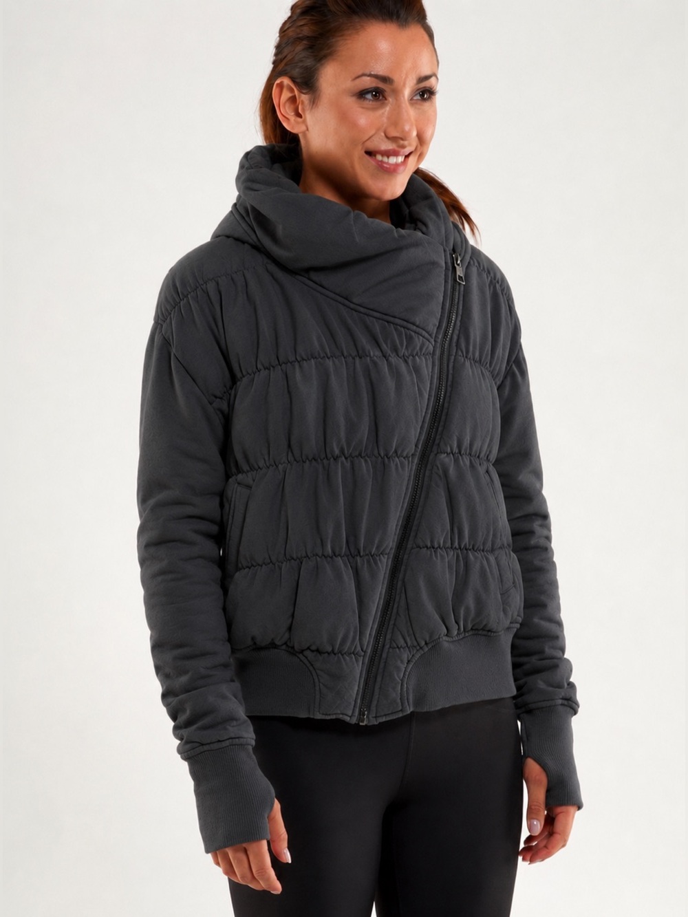Lululemon Rejuvenate Puffer Jacket Charcoal Grey Size 12